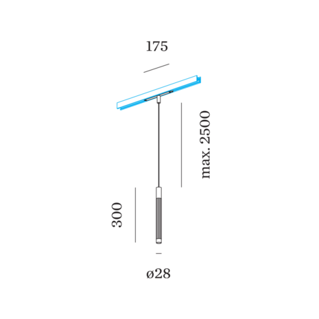 Trace 3.0 on strex rail hanglamp Wever & Ducre 