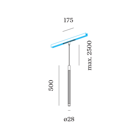 Trace 5.0 on strex rail hanglamp Wever & Ducre 