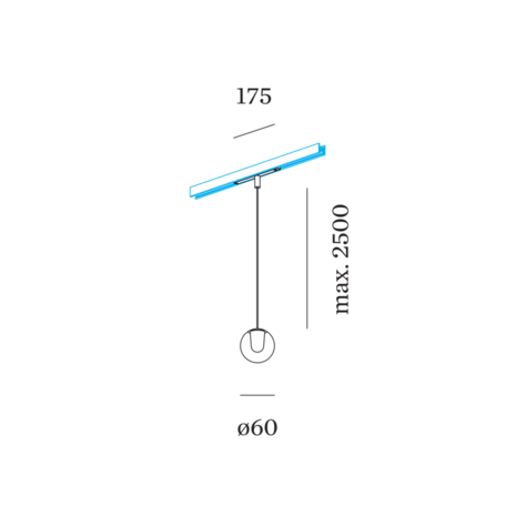 Oplia 1.0 on strex rail hanglamp Wever & Ducre 