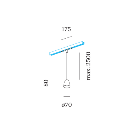 Cozy cone 2.0 on strex rail hanglamp Wever & Ducre 