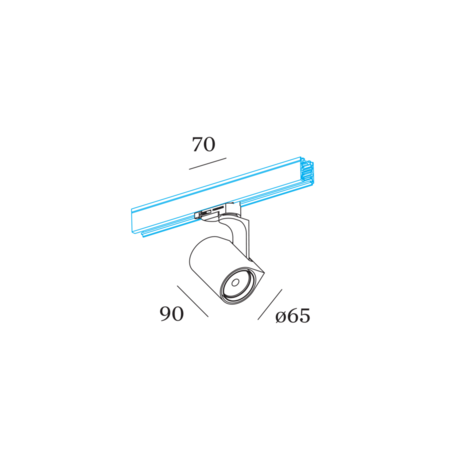 Sqube on track 2.0 led 3-fase railspot  Wever & Ducre 