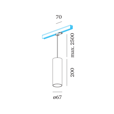 Ray 2.0 on track (3-fase) gu10 hanglamp Wever & Ducre 