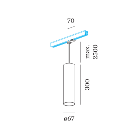 Ray 3.0 on track (3-fase) gu10 hanglamp Wever & Ducre 