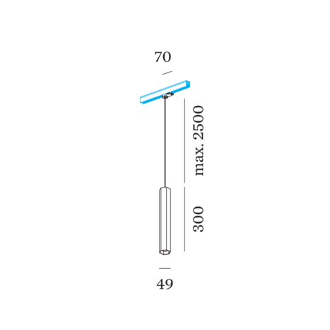 Hexo mini 3.0 on track (3-fase) par11 hanglamp Wever & Ducre 