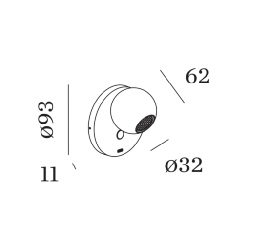 Leca 1.0 snooze semi recessed wandlamp Wever & Ducre 