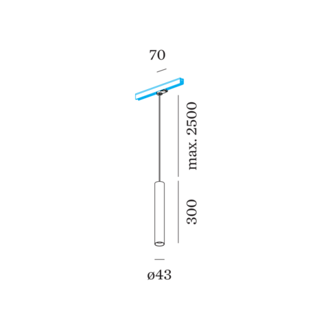 Ray mini 3.0 on track 1-fase par11 hanglamp Wever & Ducre 