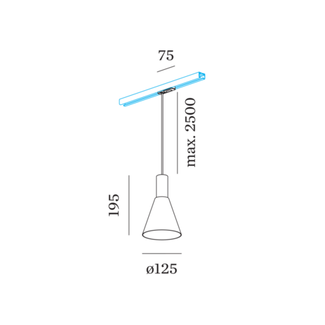Odrey 1.4 on track (1-fase) gu10 hanglamp Wever & Ducre 