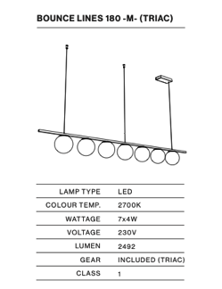 Bounce Lines 180 M hanglamp TossB 