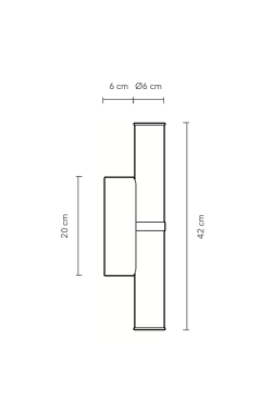 Pars wall 42 cm wandlamp Anour