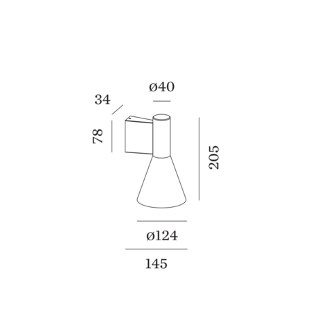 Odrey 1.4 gu10 wandlamp Wever & Ducre 