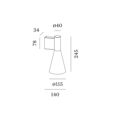  Odrey 1.5 gu10 wandlamp Wever & Ducre 