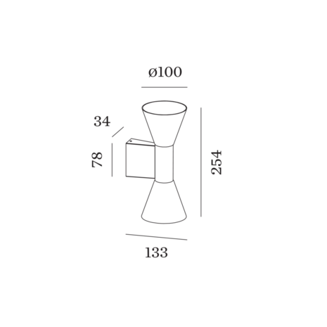 Odrey 2.3 gu10 wandlamp Wever & Ducre 