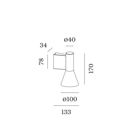Odrey 1.3 gu10 wandlamp Wever & Ducre 