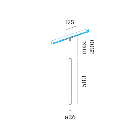 Match 5.0 on strex rail hanglamp Wever & Ducre 