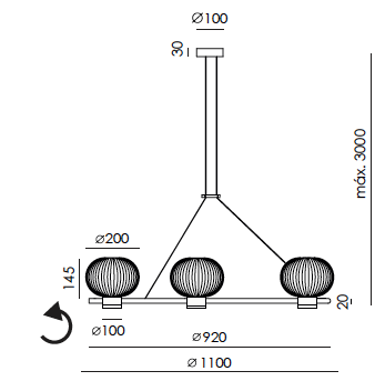 Irzo C1353/6 hanglamp Aromas&nbsp;