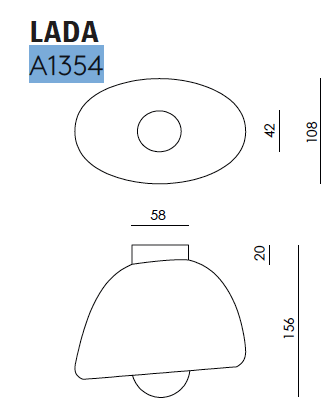 Lada A1354 wandlamp Aromas&nbsp;