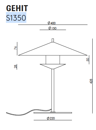 Gehit&nbsp;S1350 tafellamp Aromas 