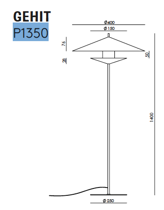 Gehit&nbsp;P1350 vloerlamp Aromas 