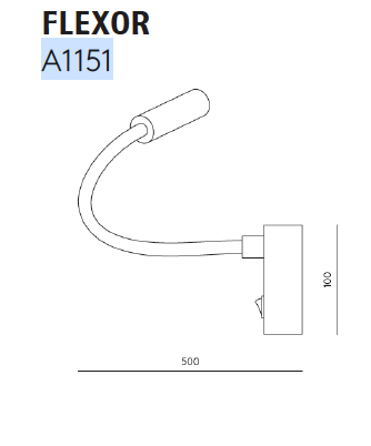 Flexor A1151 wandlamp Aromas 