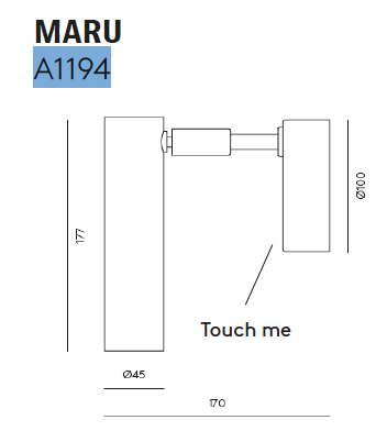 Maru A1194 wandlamp Aromas 