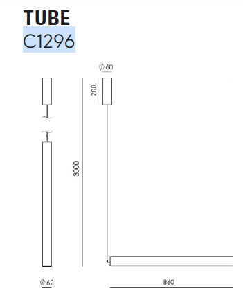 Tube&nbsp;C1296 hanglamp Aromas 