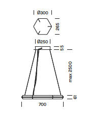 Exagon Silence &Oslash;70 hanglamp Olev