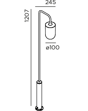 Aam.4 Bollard ground fixed outdoor vloerlamp IP44.de