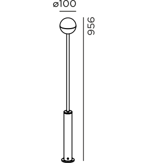 Bal.4 Bollard ground fixed outdoor vloerlamp IP44.de