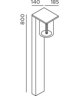 Dia Bollard ground fixed outdoor vloerlamp IP44.de