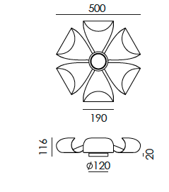 Rita&nbsp;A1348/50 wandlamp Aromas 