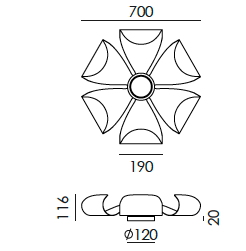 Rita&nbsp;A1348/70 wandlamp Aromas 