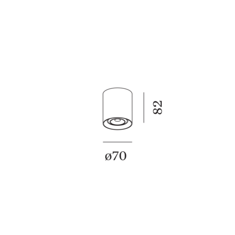 Ray mini 1.0 gu10 opbouwspot Wever & Ducre 