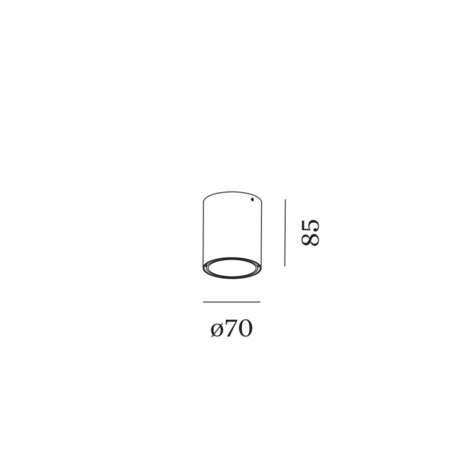 Ray mini 1.0 led opbouwspot Wever & Ducre 