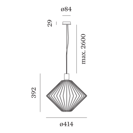 Wiro diamond 1.1 hanglamp Wever & Ducre 