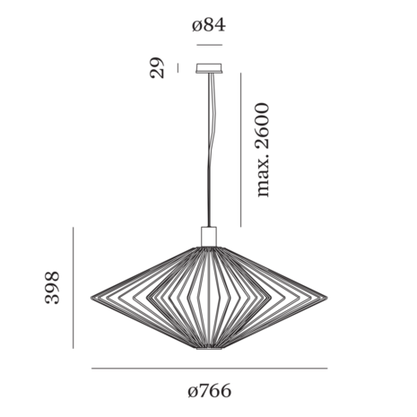 Wiro diamond 2.0 hanglamp Wever & Ducre 