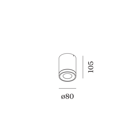 Tube 1.0 led outdoor opbouwspot Wever & Ducre 