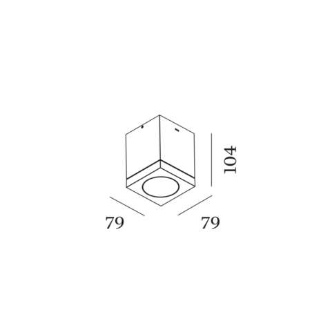 Tube Carre 1.0 led outdoor opbouwspot Wever & Ducre 
