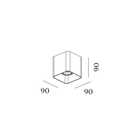 Docus 1.0 gu10 opbouwspot Wever & Ducre 