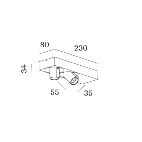 Bliek surface petit 2.0 LED opbouwspot Wever & Ducre 