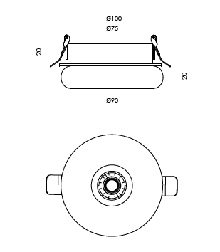 Mart T0301/1 semi recessed inbouwspot Aromas&nbsp;