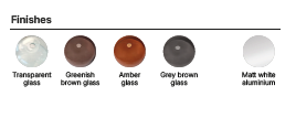 Glass T0304 semi recessed inbouwspot Aromas&nbsp;