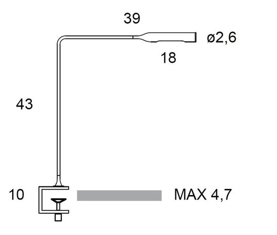 Flo clamp tafellamp Lumina