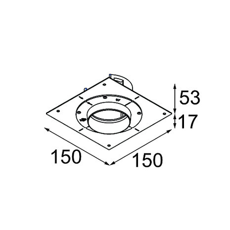 Thimble Recessed 70 1x trimless inbouwspot Modular
