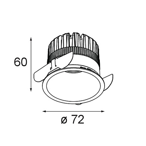Modest Recessed 74 1x inbouwspot Modular