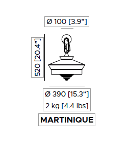 Calypso Martinique wandlamp Contardi