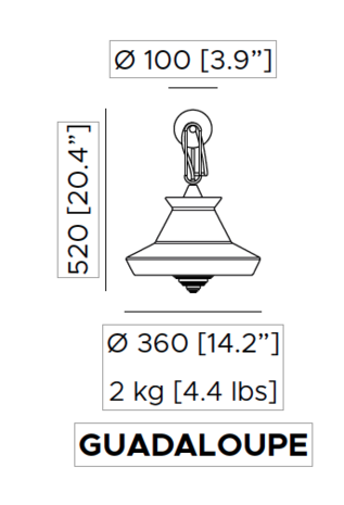 Calypso Guadaloupe wandlamp Contardi