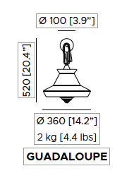 Calypso Guadaloupe hanglamp Contardi