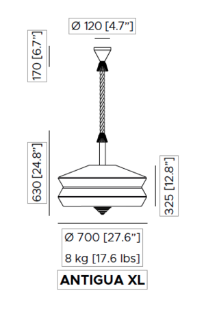 Calypso Antigua XL outdoor hanglamp Contardi