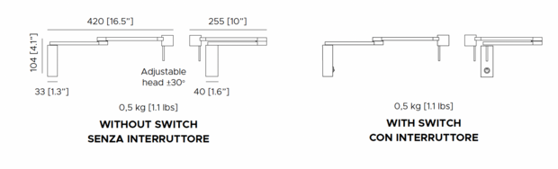 Manhattan ap wandlamp Contardi