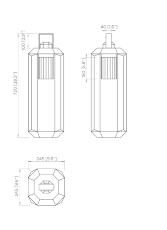 Cube nomad small outdoor tafellamp Contardi